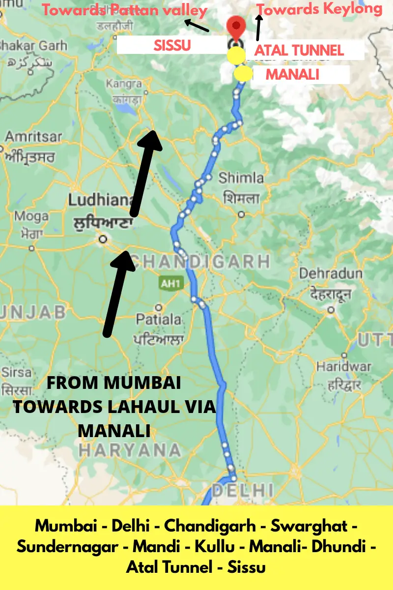 How To Reach Lahaul Valley From Mumbai