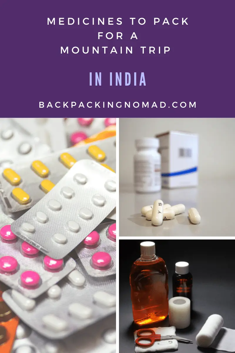 medicines to pack for a mountain trip in india